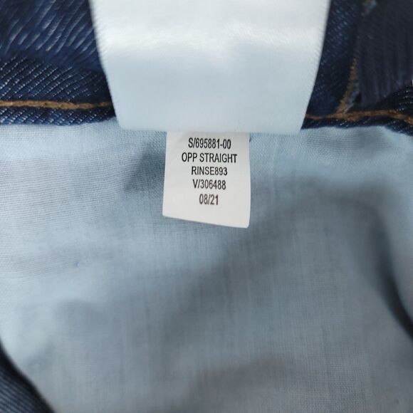 Old Navy Jeans Boys 16 Straight Leg Adjustable Waist Dark Wash Denim - Picture 6 of 10